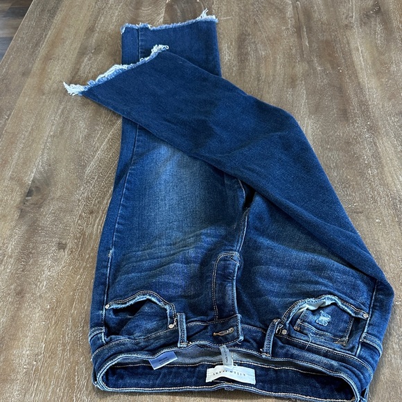 Dark Indigo Women's Cropped Jeans - Picture 1 of 3